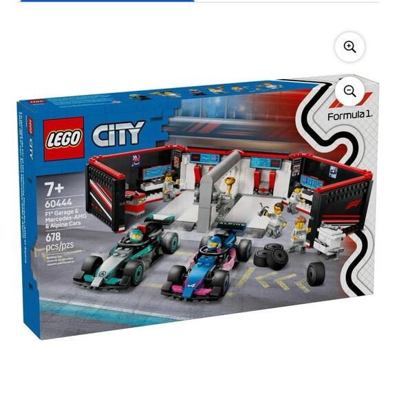 LEGO City F1 Garage w/ Mercedes-AMG & Alpine Cars Set 60444 - Picture 1 of 5